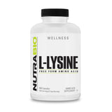 NutraBio L-Lysine (500mg) - Pure Grade Amino Acid - 500 Vegetable Capsules - Essential Amino Acid - Non-GMO - Gluten Free - Vegan