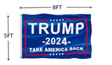 Trump 2024 Flag 5X8 FT, Take America Back Outdoor Polyester Flags, Double Stitched President Trump 2024 Flags with Brass Grommets and Stronger Header. (5X8)