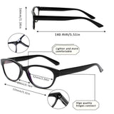 SIGVAN Ladies Cat Eye Reading Glasses 5 Pairs Blue Light Blocking Spring Hinge Fashion Pattern Print Readers for Women (colorful 2, 1.25)