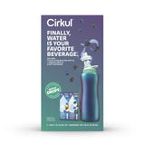 Cirkul 32oz. Chameleon Stainless Steel Water Bottle Starter Kit with Green Lid, 2 Flavor Cartridges (1 LifeSip Blackberry Blueberry, 1 GoSip Berry Blue Punch) Zero Calories and No Sugar