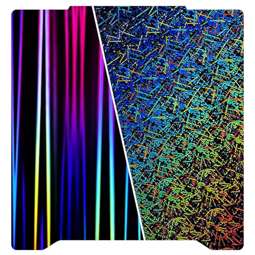 Upgraded 190x190mm Build Plate for Prusa Mini, Double-Sided PEL+PEB Spring Steel Sheet Flexible Removable Platform No Magnetic Base for Prusa 3D Print