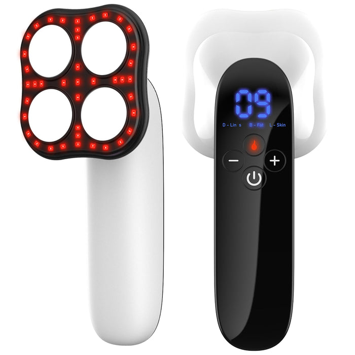 CXGRISE Upgraded Cellulite Massager 4 in 1 Stretch Marks Remover Body Beauty Machine for Belly Thigh Hip Leg (White)…