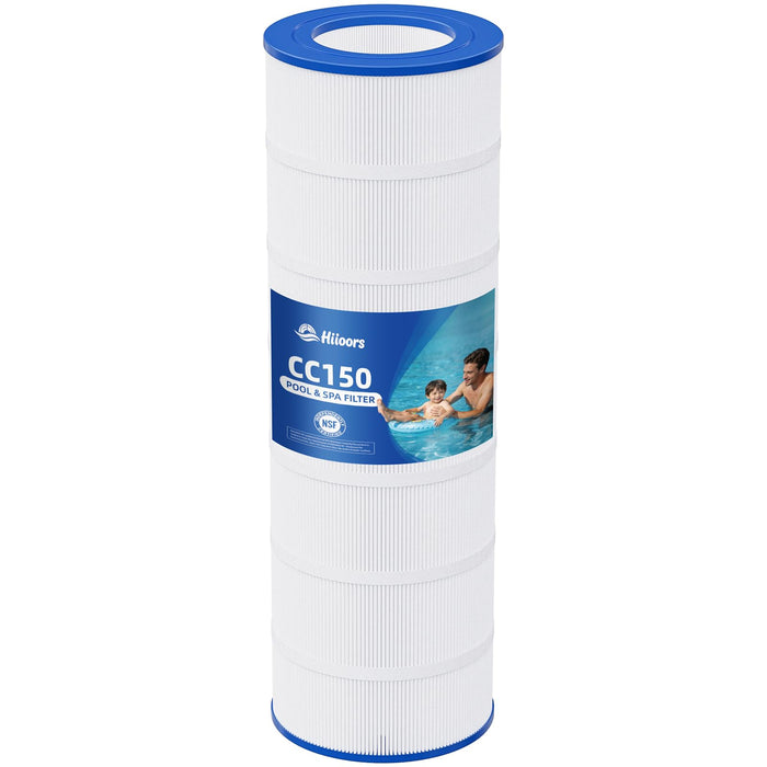 Hiioors CC150 Pool Filter Cartridge, Compatible with Pentair Clean & Clear 150, Replace Pentair R173216, Pleatco PAP150, Unicel C-9415, 150 sq.ft, Heavy Duty 5 oz+ Trilobal Fabric