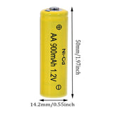 XFULL 12 Packs 1.2V AA 900mAh Ni-Cd Rechargable Batteries for Solar Lights,Lawn Landscape Lighting（AA Size）