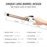 Hoson 1 Inch Curling Iron Professional Ceramic Tourmaline Coating Barrel Hair Curler, LCD Display with 9 Heat Setting(225°F to 450°F for All Hair Types, Glove Include)