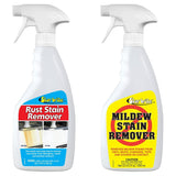 STAR BRITE Rust Stain Remover Spray - Instantly Dissolve Corrosion Stains on Fiberglass, Vinyl, Fabric & Painted Surfaces - Also Removes Sprinkler Stains & Mold & Mildew Stain Remover + Cleaner