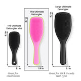 Tangle Teezer The Naturally Curly Ultimate Detangling Brush, Dry and Wet Hair Brush Detangler for 3C to 4C Hair, Cyber Lime & Pink