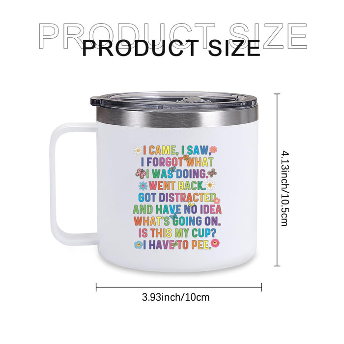 Adimidy I Came I Saw I Forgot What I Was Doing Mug Funny Senior Citizens Sarcastic gifts for Old People Elderly Mom Dad Grandma Grandpa For Mothers Day Fathers Day Birthday Gift White 14oz Coffee Mug