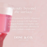 DOSE & CO. Beauty Collagen with Hyaluronic Acid and Vitamin C for Hair, Skin & Nails, Mixed Berry Flavor - 9oz Powder Supplement