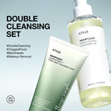 Anua Double Cleanser Duo for Facial Cleansing : Heartleaf Pore Control Cleansing Oil & Heartleaf Quercetinol Pore Deep Cleansing Foam for Double Cleansing, Blackhead Remover, Korean Skincare