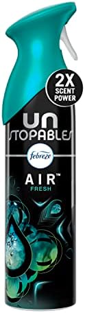 Febreze Air Mist Air Freshener Spray, Odor-Fighting Room Spray, Air Fresheners for Home and Bathroom and Kitchen, Aerosol Can, Unstopables Fresh Scent, 8.8oz, 1 Count