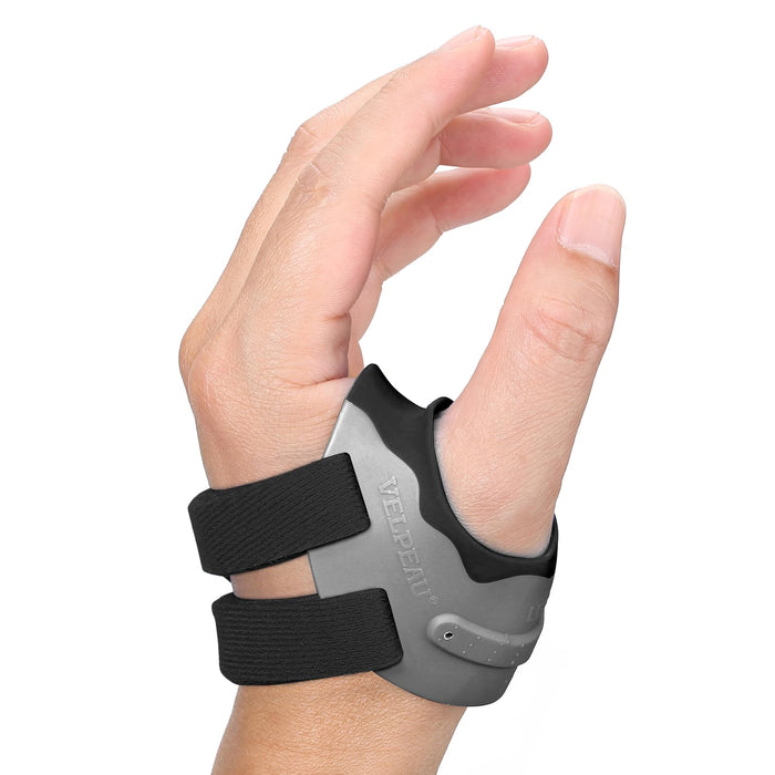 Velpeau Thumb Support Brace - CMC Joint Stabilizer Orthosis, Spica Splint for Osteoarthritis, Instability, Tendonitis, Arthritis Pain Relief for Women and Men, Comfortable (Black, Left Hand, Large)