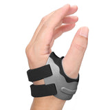 Velpeau Thumb Support Brace - CMC Joint Stabilizer Orthosis, Spica Splint for Osteoarthritis, Instability, Tendonitis, Arthritis Pain Relief for Women and Men, Comfortable (Black, Left Hand, Large)