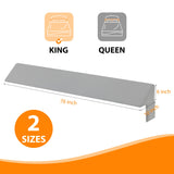 Ruqmuis King Bed Wedge Pillow for Headboard, Bed Gap Filler, Mattress Gap Filler King, Fill The Gap (0-7") Between Headboard and Mattress (Grey, 76"x10"x6")