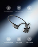 SHOKZ New OpenRun Pro 2 - Open-Ear, Bone Conduction Sport Headphones - with Headband - Sweat Resistant, Workout Headphones - Secure, Wireless, Comfortable Fit-Deep Bass and Smart Mic App