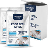 PEDICURE GRADE Foot Masks that Remove Dead Skin | Smooth and Soften foot peel mask for dry cracked feet Premium | Foot Callus Removal For Feet Gel | Imperial Feet