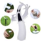 Sizonjoy 12 Ft Giant Halloween Inflatable Ghost, Blow Up Halloween Decorations Built-in LED Lights for IndoorOutdoor Yard Garden Includes Stakes