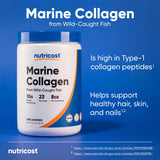 Nutricost Marine Collagen Powder Wild Caught Fish (8 oz) - 23 Servings, 10 G Protein Per Serving, Alaskan Wild-Caught