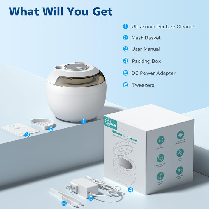 45kHz Ultrasonic Retainer Cleaner with UV Light