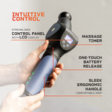 LifePro Sonic Flex Adjustable Deep Tissue Massage Gun - Heavy-Duty Deep Tissue Massager - Handheld Percussion Muscle Massage Gun with Percussion Massage Gun Deep Tissue for Pain Relief and Circulation