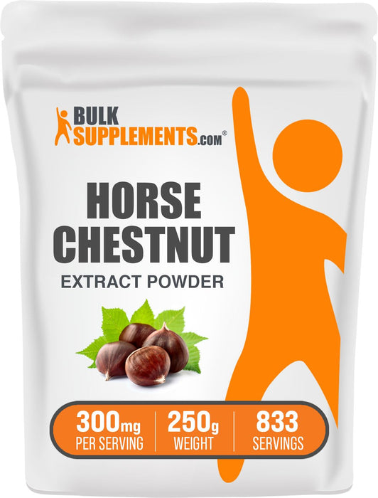 BulkSupplements.com Horse Chestnut Extract Powder - Horse Chestnut Supplement, Horse Chestnut Seed Extract - Herbal, Gluten Free, 300mg per Serving, 250g (8.8 oz) (Pack of 1)