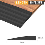 Rubber Door Threshold Ramp Self-Adhesive Rubber Ramp for Door Threshold 3/5 Inch Rise for Wheelchair Scooter Doorway Floor Tile Threshold Transition Strip Reducer (Gray, 3 in Wide x 3.3 Ft Long)