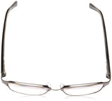 Foster Grant Men's Donovan Square Reading Glasses, Gunmetal/Transparent, 53 mm (+ 1.75)