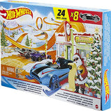 Hot Wheels 2021 Advent Calendar with 24 Surprises That Include 8 1:64 Scale Vehicles & Other Cool Accessories, Plus a Play Pane Mat, for Collectors & Kids 3 Years Old & Up