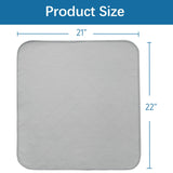 Waterproof Chair Pads for Incontinence Washable 22'' x 21'', 4 Pack Absorbent Seat Protector Underpads for Adults, Elderly, Kids, Toddler and Pets, Grey and Navy