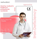 NEWFOUNDLAND Iron Levels Test Kit - Anaemia Detection & Iron Deficiency - 99% Accurate Home Test for Iron Levels - Hemoglobin & Red Blood Cell Testing - CE Certified - 1pc Anaemia Test Kit