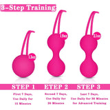 FEMINY Kegel Balls Weights for Tightening - Kegel Ball Exercise Kit for Women Beginners - Pelvic Floor Strengthening Exercise Ball - Weight Balls for Women 3 pcs (Pink)
