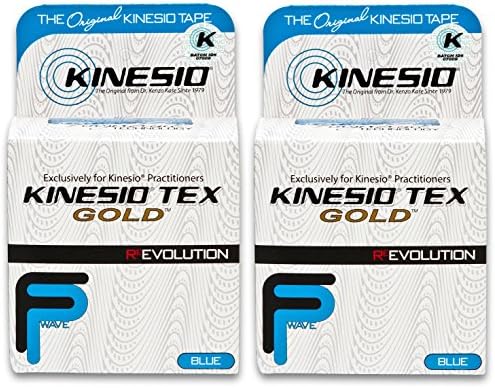 Kinesio Taping - Elastic Therapeutic Athletic Tape Tex Gold FP - Blue– 2 in. x 16.4 ft - 2 Pack