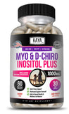 Kaya Naturals Myo & D-Chiro Inositol Plus | PCOS Supplement | Estrogen Supplements, Hormonal Balance & Healthy Ovarian Function Support for Women, Vitamin B8-60 Capsules