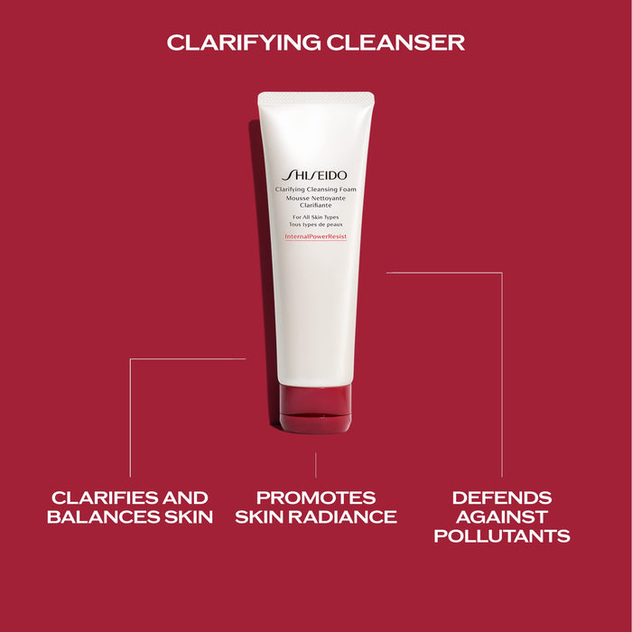 Clarifying Cleansing Foam by Shiseido for Unisex - 4.6 oz Cleanser