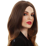 ALLAURA - Melania Trump Wig Long Brown Wavy Wigs Women Curly Hair Cosplay Full Wig