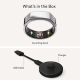 Oura Ring Gen3 Heritage - Silver - Size 11 - Smart Ring - Size First with Oura Sizing Kit - Sleep Tracking Wearable - Heart Rate - Fitness Tracker - 5-7 Days Battery Life