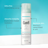 Curel Japanese Skin Care Deep Moisture Spray, Spray on Moisturizer for Dry Skin, Face Hydrating Spray with Ceramides, 5 Oz