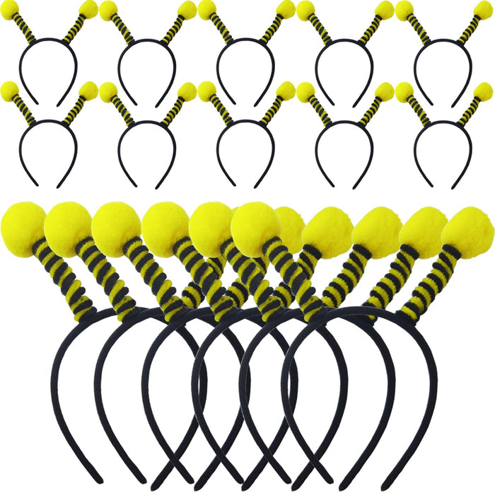 TIHOOD 14PCS Bee Tentacle Headbands Bee Hair Bands Hair Hoop for Women Girls Halloween Christmas Party Supplies