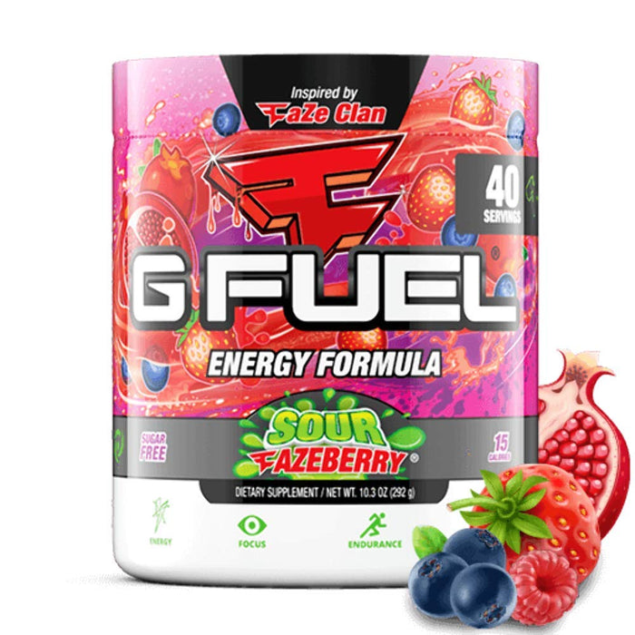 G fuel Watermelon Energy Powder, Sugar Free, Clean Caffeine Focus Supplement, Water Mix, Focus Amino, Vitamin + Antioxidants Blend, 9.8 oz (40 Servings)