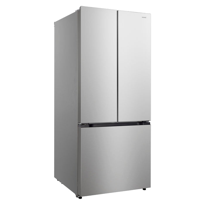 Avanti Refrigerator Freestanding French Door Design Fridge with 6.3 Cu.Ft. Freezer Capacity, Adjustable Electronic Control and Frost Free Defrost, 18.0 Cu.Ft., Stainless Steel