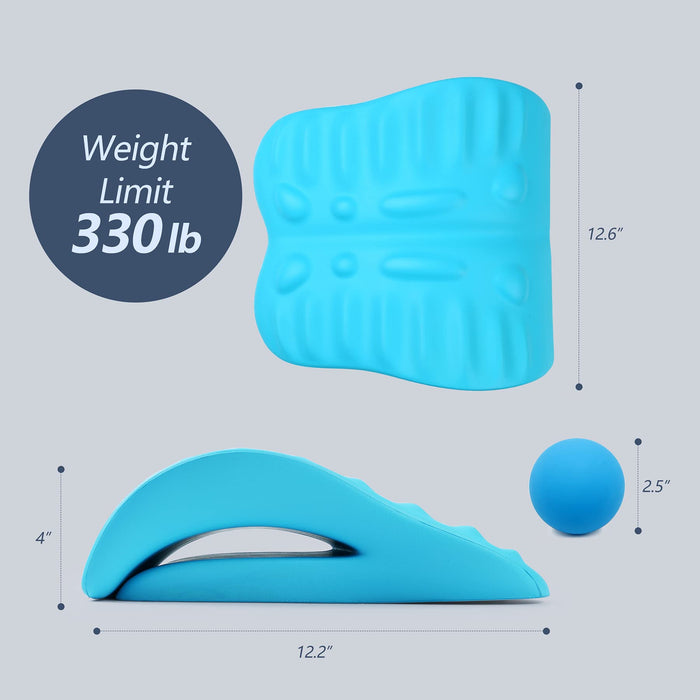 RESTCLOUD Back Stretcher for Back Pain Relief, Back Stretching Cushion, Chronic Lumbar Support Pillow Helps with Spinal Stenosis, Herniated Disc and Sciatica Nerve Pain Relief Lumbar Stretcher