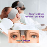 Umisleep Lavender Eye Mask, Aromatherapy Weighted Sleep Mask for Dry Eyes Men Women, Microwave Hot Therapy Eye Cover for Compression Pain Relief, Eye Pillow for Puffy Eyes, Migraine, Sinus Pain, Grey