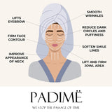 Padime 2 pcs | Premium Set Massage 2-in-1 | Rose Quartz Gua Sha Facial Tools + Jade Comb Massage Tool | Guasha Set for Face + Scalp Massager - Face Massage Tools Guasha Tool for Face Massage