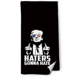 CIOJUNE Funny Trump 2024 Kitchen Towels - Haters Gonna Hate Trump Dish Towels for Kitchen, Trump Hand Towels, Trump MAGA Merchandise, Funny Trump Supporter Gifts, 16x24