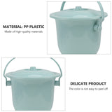 DOITOOL Chamber Pot with Lid Handle Urine Pots Urine Bucket Potty Urinal Bottle for Home Blue