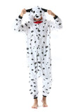 DELEY Unisex One Piece Animal Kids Dalmatian Onesie, Animal Pajamas Halloween Cosplay Costume for Women and Mens Parent-Child Sleepwear