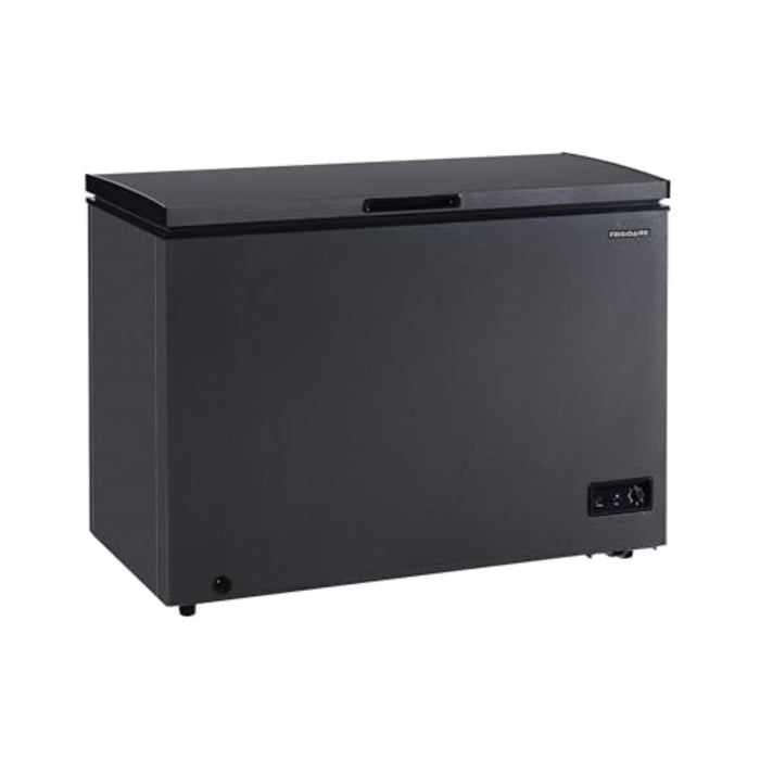 Frigidaire Chest Deep Freezer, 10 Cu. Ft. Capacity, Granita Rugged Design-Adjustable Thermostat-Removable Vinyl Coated Wire Basket-Easy Defrost Drain
