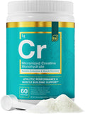 Essential Elements Monohydrate Creatine Powder for Women and Men - Micronized Creatine Instantized - Unflavored Pure Creatine Powder Supplements - 60 Servings