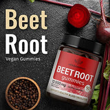 HERBAMAMA Beet Root Gummies - Chewable Vitamins from Beet Root Extract - Beet Root Supplements for Bolstering Energy Levels - 12000 mg, 90 Chews