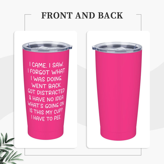 Adimidy Birthday Gifts For Women - I Came I Saw I Forgot What I Was Doing Tumblers For Elderly Senior Citizen 20 Oz Tumbler With Lid And Straw For Older Women Elderly Birthday Gifts For Old